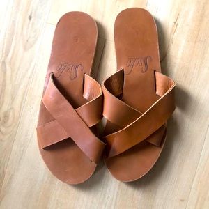 Sseko crossover leather sandals
